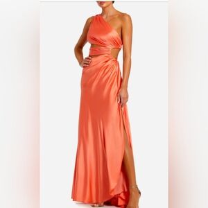 Elegant Orange Evening Gown